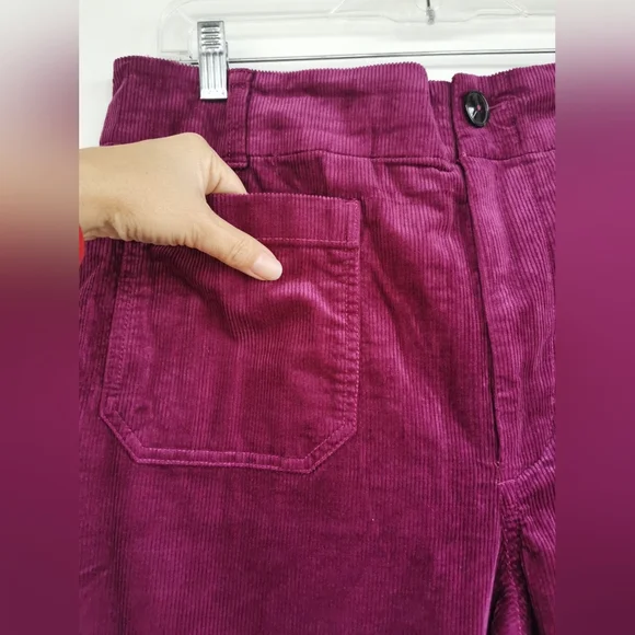 Anthropologie Burgundy Wide Leg Pants - Picture 9 of 16